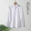 Pedido Completo! Composição de Fibra de Bambu, Amigável à Pele e Confortável, Resistente a Amassados e com Ótima Queda! Camisa Masculina Lisa de Manga Longa para Negócios Leves