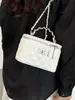 Bolso de mano para mujer con patrón de rombos, exquisito y elegante, nuevo modelo de verano 2026, bolso pequeño cuadrado, bolso cruzado tipo caja con cadena de moda