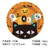 Conjunto de Pratos de Papel Descartáveis, Copos e Guardanapos de Gato de Halloween Decoração de Festa de Aniversário Suprimentos Adereços para Arranjo do Local