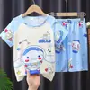 Comércio Exterior Indonésia Roupas de Verão Pijamas Infantis Conjunto 2023 Meninos e Meninas Roupa de Casa Conjunto Manga Curta Fofo Desenho Animado Conjunto