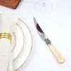 Juego de Cubiertos de Acero Inoxidable para Viaje, Tenedor y Cuchara, con Mangos Originales de Acrílico, Estilo Western Vintage, Juego de Regalo
