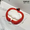 Caja de Jabón Apple Caja de Jabón con Drenaje Lavabo Doméstico Estante de Drenaje para Lavabo Personalizado Creativo Sin Taladro