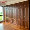 Armario de Dormitorio Estilo Americano Hecho a Medida para Toda la Casa, Puerta de Madera Maciza, Armario Estilo Chino Nuevo y Personalización de Vestidor