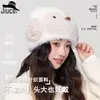 Fábrica Original de Gorros de Punto Niñas Lindo Dibujo Animado Pingüino Oreja Pompón Gorro de Felpa Invierno Nuevo Gorro de Lana Engrosado