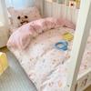 Juego de cama de tres piezas de algodón puro para dormitorio de estudiantes 100% se puede dormir desnudo Sábanas de cama individual Funda nórdica