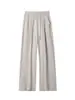 Pantalones Rectos Juveniles Retro Simples de Moda Verano Seda Helada Frescos Caída Casuales Pantalones Largos Holgados Oversize