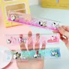 Regla de Líquido con Figuras de Snoopy Cachorro 20 cm de Alto Plástico Duro Aspecto Regla Dura de Plástico Colorida Arena Movediza Papelería de Aprendizaje para Estudiantes