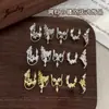 Novos Acessórios de Nail Art Estilo Francês Vazados, Pingentes Populares de Liga de Metal de Luxo, Laço Grande com Diamante, Decorações 3D para Unhas
