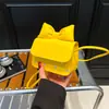 Bolso Pequeño Cuadrado con Lazo Estilo Coreano para Niña Bolso Cruzado Simple de Moda Nuevo de Verano 2025 Bolso de Hombro Casual Lindo