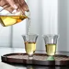 Design criativo, copos de licor personalizados, taças de vinho pequenas, xícaras de chá Kung Fu feitas sob medida, conjuntos de chá, copos altos de vidro, copos transparentes e resistentes ao calor para aromas