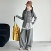 Conjunto de Dos Piezas de Cardigan de Punto Estilo Coreano Suave y Pantalones de Pierna Ancha para Niñas 2026 Nuevo Conjunto de Primavera y Otoño para Niños
