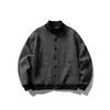 Yidao Vintage 2026 Otoño Nuevo Chaqueta de Rayas con Cuello Alto para Hombre Cardigan de Punto Casual Retro Versátil