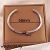 Pulsera de acero de titanio con diamantes transfronterizos, pulsera abierta para mujer chapada en oro de 18k, pulsera que no se decolora, pulsera de acero inoxidable al por mayor