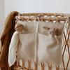 Bolsa suspensa para berço de bebê, bolsa de armazenamento, algodão e linho, assento de carrinho, bolsa suspensa para carro, bolsa suspensa multiuso para cabeceira