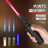 Nuevo Encendedor Inflable A Prueba de Viento de Alta Potencia con Llama Azul Directa, Encendedor de Cigarros Creativo Personalizado para Comercio Transfronterizo