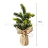 Árvore de Natal artificial transfronteiriça, pinheiro em vaso, decorações de jardim de Natal, decoração de casa, enfeites de agulhas de pinheiro artificiais