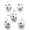 Colgante de resina de simulación estéreo de fútbol baloncesto voleibol pulsera de pelota deportiva llavero colgante W403