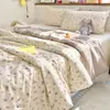Colcha de Verano de Doble Capa de Gasa y Fibra de Soja Clase A, Colcha de Verano para Aire Acondicionado, Relleno de Colcha Infantil, Colcha Individual de Verano para Dormitorio, Colcha de Regalo