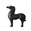 Ornamento de Cavalo de Guerra Cerâmico Minimalista Nórdico Preto e Branco para Sala de Estar, Sala de Jantar, Hall de Entrada, Bar de Vinhos, Hall de Entrada, Armário Divisório, Decoração de Designer