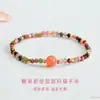 Pulseira de Contas Facetadas de Turmalina Doce Natural Pulseira de Ágata Yanyuan Pedra Preciosa Atacado Vivo S6040702
