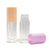 Tubo Redondo para Brillo de Labios, Lipstick Transparente, Brillo de Labios con Cabezal de Pincel Grande, Empaque de Maquillaje, Material de Empaque para Corrector de Varilla Gruesa