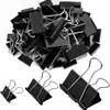 Venda Direta de Fábrica Clipe de Cauda Longa Preto Clipe de Papel Metálico Multi-Especificação Clipe de Cauda de Andorinha Preto Clipe de Encadernação de Escritório Material de Papelaria