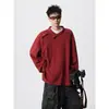 Camiseta térmica de manga larga tie-dye hip-hop japonés-estadounidense de moda para hombre, corte holgado, cálida, capa base, estilo nuevo