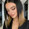 Peruca africana feminina moda europeia e americana mechas degradê cabelo longo alongado estilo bobo fornecedor de perucas AliExpress