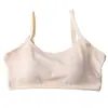 Ropa interior de una pieza para estudiante con almohadilla en el pecho, de algodón puro, con tirantes, corta, anti-rozaduras, ligera, sujetador tipo tubo para el pecho