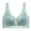Ropa Interior Ultra Delgada de Seda de Hielo para Mujer Sin Marcas Talla Grande Transpirable para Pecho Grande Sujetador para Dormir Sin Aros Levanta Busto Sin Tirantes Verano