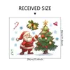 Pegatinas de pared navideñas Papá Noel, renos, árbol de Navidad, decoración de escena festiva, pegatinas navideñas para ventana de cristal