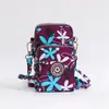 Bolsa diagonal para teléfono móvil al por mayor Nueva Bolsa pequeña para mujer Bolsa de tela para teléfono móvil bolsa vertical para cuello brazo muñeca monedero