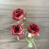 Borda tostada de 3 cabeças Austin multi-cabeça borda queimada retrô rosa decoração de casa decoração sala de estar mesa decoração floral