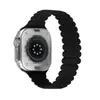 Adecuado para Apple Watch con Correa Magnética de Bambú y Silicona Correa iWatch S9Ultra1-8 Generación Procesamiento Personalización