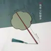 Abanico de Caligrafía con Espacio en Blanco para Escribir, Abanico Pintado a Mano por Ambos Lados, Estilo Hanfu, Estilo Antiguo, Abanico con Borla, Arte de Bambú
