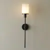 Luminária de parede para cabeceira de quarto de mármore transfronteiriça, luminária de parede de designer criativo nórdico para sala de estar, escritório de vendas, saguão, hotel