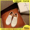 Zapatos Populares de Cuero Genuino Tipo Galleta 2025 Nuevos Tenis Blancos de Moda para Mujer de Primavera y Otoño, para Aumentar la Altura, Transpirables, Versátiles Tenis de Suela Gruesa