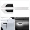 Adesivos decorativos reflexivos do carro roda sobrancelha espelho retrovisor Para-choque lateral de fibra de carbono para-choque tira adesivos de advertência do corpo do carro