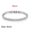 Versátil Diseño de Diamante Nicho Circonita Cruz Fronteriza 4mm Pulsera Incrustada Hebilla de Pulsera Simple Ins Europea y Americana Fila Única