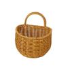 Cesta de Almacenamiento para Cebolla, Jengibre y Ajo de Cocina Montada en la Pared Cesta Tejida de Mimbre de Imitación Satchchel Retro Cesta Pequeña Cesta de Frutas Cesta de Flores Cesta de Huevos