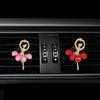 Clip de perfume para salida de aire de coche con diseño de bailarina, moderno y creativo, para aromaterapia interior de coche, pasta aromática, joyería.
