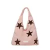 Bolsa de Hombro Retro Artística con Puntos de Estrella para Mujer Estilo Academia Gran Capacidad Bolso de Hombro Único Bolso Chaleco de Moda Casual para Viajes