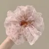 Goma para el pelo tipo scrunchie oversized de estilo coreano con múltiples capas, liga para el pelo de estilo perezoso, cuerda para coleta, accesorio para el pelo de alta gama