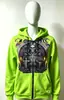 AliExpress 2026 Otoño/Invierno Nuevo Estilo Quirky Europeo y Americano Halloween Sudadera con Capucha Estampada Moda Sudadera Verde Fluorescente