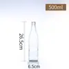 Botella Transparente de Cerveza Artesanal Marrón de 330ml y 500ml Botella de Vidrio Vacía Botella para Bebidas Gaseosas de Elaboración con Tapa de Hierro Estilo Europeo