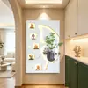 Pintura Decorativa Iluminada Moderna em Formato de Borboleta para Hall de Entrada, Arte de Parede com Arranjo de Flores Hidropônicas Tridimensional, Ambiente para Corredor de Entrada