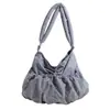Mori Estilo Coreano Nylon INS Nuevo Bolso de Hombro Plegado con Cordón Nube Bolso Cruzado Casual Ligero para Viajes