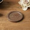 Juego de posavasos de madera nogal negro redondo madera maciza posavasos de té creativo juego de té kung fu salvamanteles portavasos