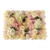 Parede de Flores Artificiais para Comércio Exterior, Parede de Fundo para Arranjo de Flores, Decoração Tridimensional Moderna, Hortênsia Rosa Decoração de Janela de Casamento Fachada de Loja