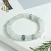 Jade Natural de Tianshan al por Mayor del Fabricante, Pulsera de Jade Seda Dorada Flor de Lirio Calabaza, Pulsera Sencilla de Cuentas de Ábaco, Suministro en Stock